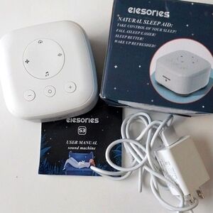 SLEEP SOUND MACHINE Compact Travel for NOISE STOP White by Eiesones